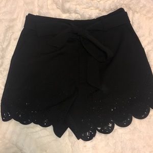High waisted black shorts